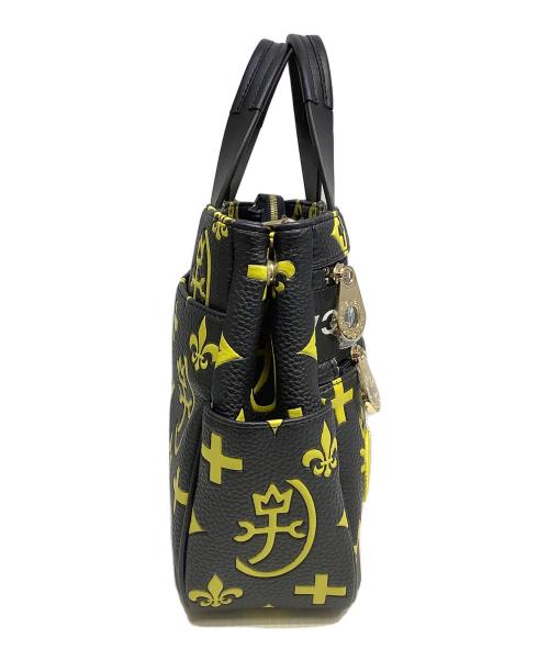 CASTELBAJAC（カステルバジャック）CASTELBAJAC (カステルバジャック) ハンドバッグ ブラック×イエローの古着・服飾アイテム