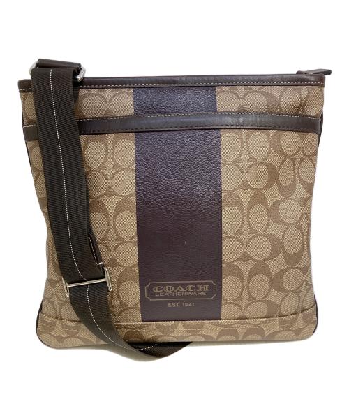 COACH（コーチ）COACH (コーチ) ショルダーバッグ ベージュ×ブラウンの古着・服飾アイテム