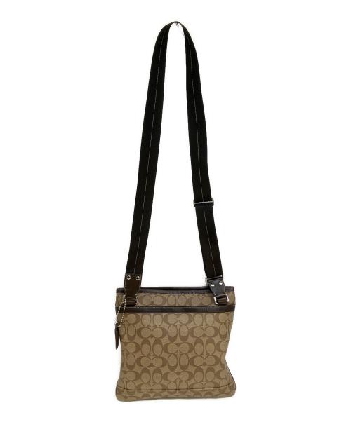 COACH（コーチ）COACH (コーチ) ショルダーバッグ ベージュ×ブラウンの古着・服飾アイテム