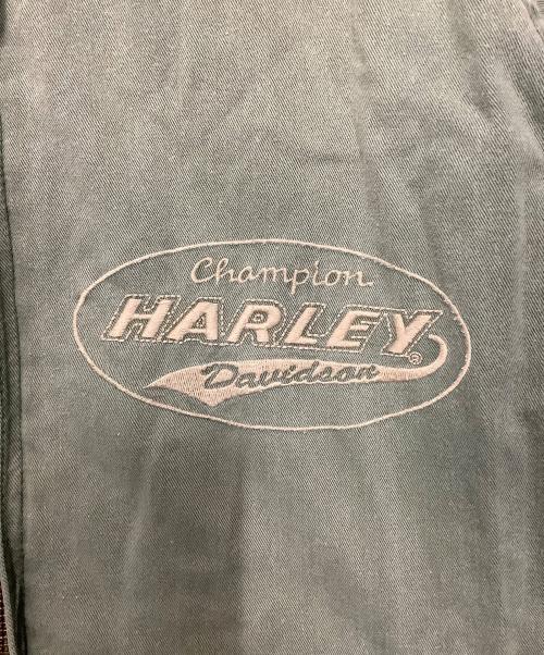 HARLEY-DAVIDSON（ハーレーダビッドソン）HARLEY-DAVIDSON (ハーレーダビッドソン) 半袖ジップアップ カーキ サイズ:Lの古着・服飾アイテム