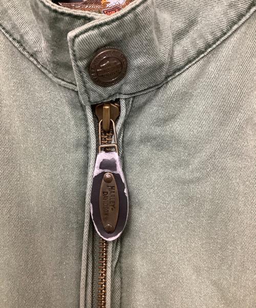 HARLEY-DAVIDSON（ハーレーダビッドソン）HARLEY-DAVIDSON (ハーレーダビッドソン) 半袖ジップアップ カーキ サイズ:Lの古着・服飾アイテム