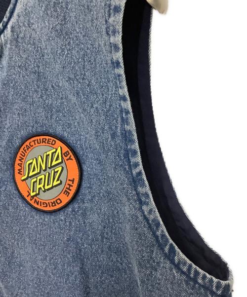 SANTA CRUZ（サンタクルーズ）SANTA CRUZ (サンタクルーズ) ジップベスト ブルー サイズ:Lの古着・服飾アイテム