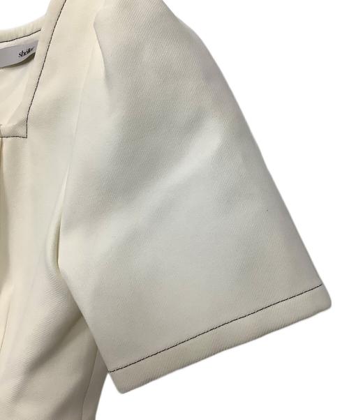 sheller（シェリエ）sheller (シェリエ) 半袖ブラウス アイボリー サイズ:Fの古着・服飾アイテム