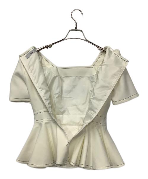 sheller（シェリエ）sheller (シェリエ) 半袖ブラウス アイボリー サイズ:Fの古着・服飾アイテム