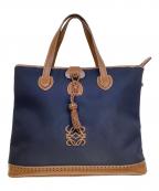 LOEWEロエベ）の古着「トートバッグ」｜ネイビー×ブラウン