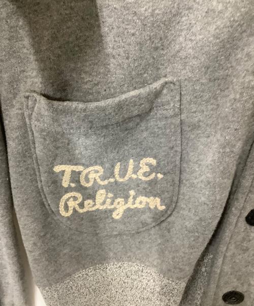 TRUE RELIGION（トゥルー レリジョン）TRUE RELIGION (トゥルー レリジョン) 厚手カーディガン グレー サイズ:Lの古着・服飾アイテム