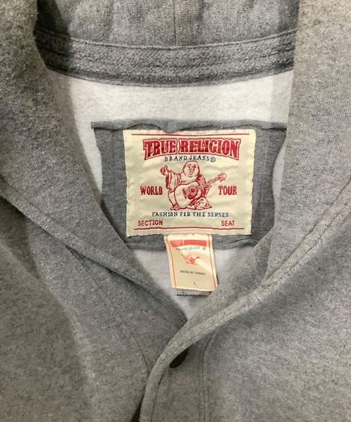 TRUE RELIGION（トゥルー レリジョン）TRUE RELIGION (トゥルー レリジョン) 厚手カーディガン グレー サイズ:Lの古着・服飾アイテム