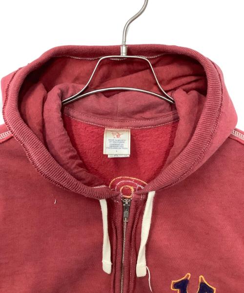 TRUE RELIGION（トゥルー レリジョン）TRUE RELIGION (トゥルー レリジョン) ジップパーカー レッド サイズ:Lの古着・服飾アイテム