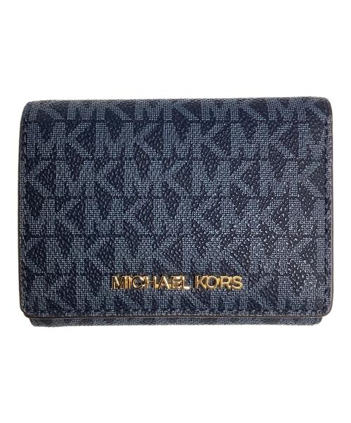 MICHAEL KORS（マイケルコース）MICHAEL KORS (マイケルコース) 3つ折り財布 ブルーの古着・服飾アイテム