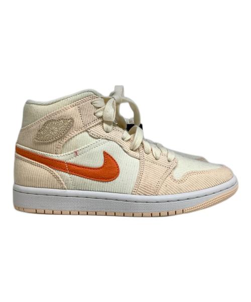 NIKE（ナイキ）NIKE (ナイキ) Air JORDAN 1 MID SE ベージュ×オレンジ サイズ:23cm 未使用品の古着・服飾アイテム