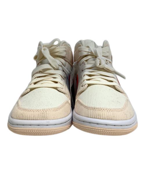 NIKE（ナイキ）NIKE (ナイキ) Air JORDAN 1 MID SE ベージュ×オレンジ サイズ:23cm 未使用品の古着・服飾アイテム