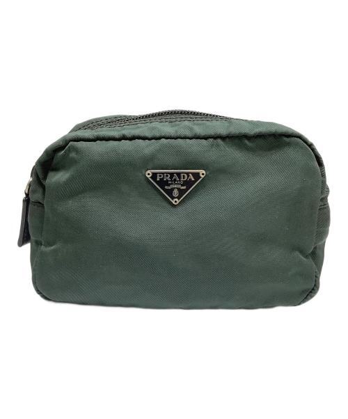 PRADA（プラダ）PRADA (プラダ) ポーチ グリーンの古着・服飾アイテム