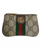GUCCIグッチ）の古着「オフィディアキーケース」｜ベージュ×ブラウン
