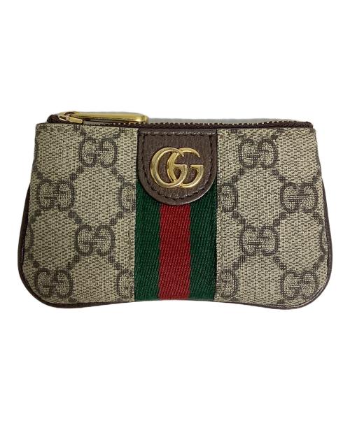 GUCCI（グッチ）GUCCI (グッチ) オフィディアキーケース ベージュ×ブラウンの古着・服飾アイテム