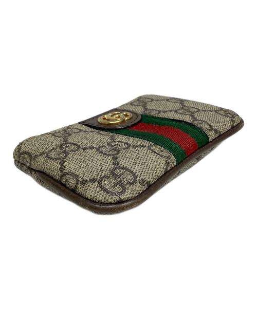 GUCCI（グッチ）GUCCI (グッチ) オフィディアキーケース ベージュ×ブラウンの古着・服飾アイテム