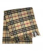 BURBERRYバーバリー）の古着「ノバチェックカシミヤマフラー」｜ベージュ