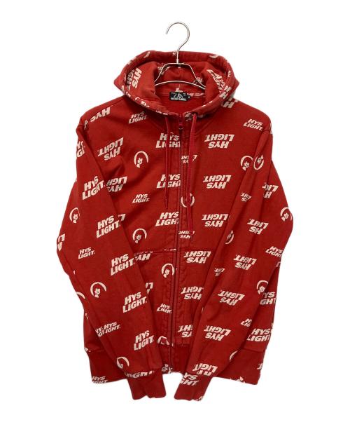 Hysteric Glamour（ヒステリックグラマー）Hysteric Glamour (ヒステリックグラマー) ジップパーカー レッド サイズ:Mの古着・服飾アイテム