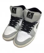 NIKEナイキ）の古着「AIR JORDAN 1 MID」｜ホワイト×グレー