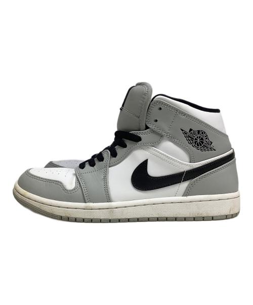 NIKE（ナイキ）NIKE (ナイキ) AIR JORDAN 1 MID ホワイト×グレー サイズ:26cmの古着・服飾アイテム