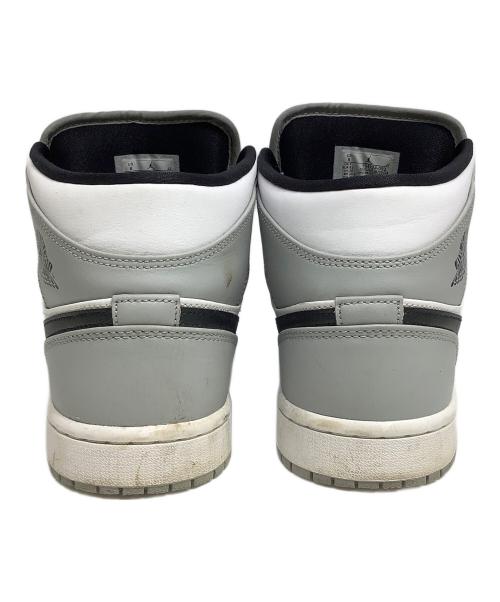 NIKE（ナイキ）NIKE (ナイキ) AIR JORDAN 1 MID ホワイト×グレー サイズ:26cmの古着・服飾アイテム