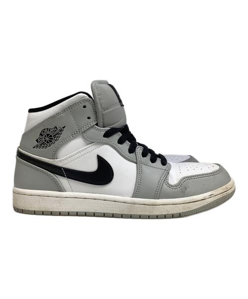 NIKE（ナイキ）NIKE (ナイキ) AIR JORDAN 1 MID ホワイト×グレー サイズ:26cmの古着・服飾アイテム
