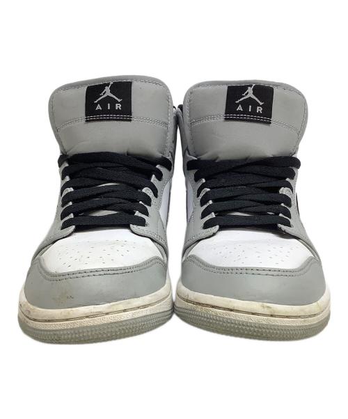 NIKE（ナイキ）NIKE (ナイキ) AIR JORDAN 1 MID ホワイト×グレー サイズ:26cmの古着・服飾アイテム