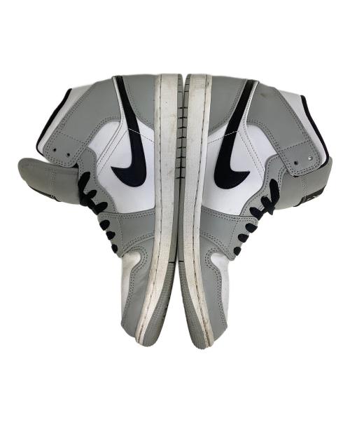 NIKE（ナイキ）NIKE (ナイキ) AIR JORDAN 1 MID ホワイト×グレー サイズ:26cmの古着・服飾アイテム