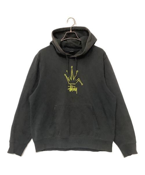 stussy（ステューシー）stussy (ステューシー) プルオーバーパーカー ブラック サイズ:Lの古着・服飾アイテム