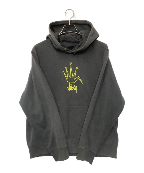 stussy（ステューシー）stussy (ステューシー) プルオーバーパーカー ブラック サイズ:Lの古着・服飾アイテム