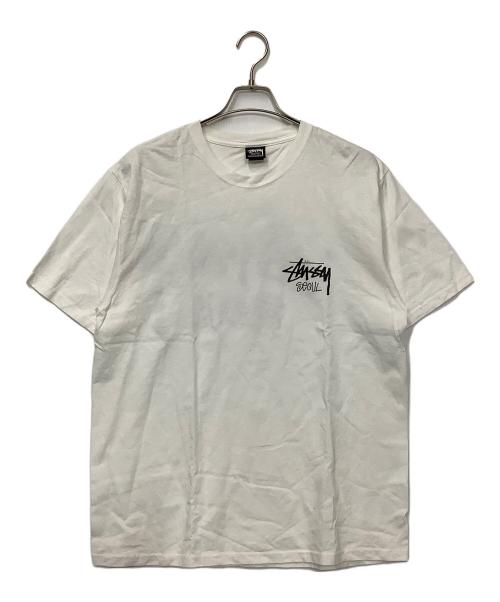stussy（ステューシー）stussy (ステューシー) 半袖カットソー ホワイト サイズ:Lの古着・服飾アイテム
