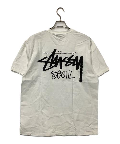 stussy（ステューシー）stussy (ステューシー) 半袖カットソー ホワイト サイズ:Lの古着・服飾アイテム
