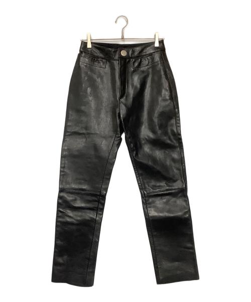 DIRK BIKKEMBERGS（ダークビッケンバーグ）DIRK BIKKEMBERGS (ダークビッケンバーグ) レザーパンツ ブラック サイズ:46の古着・服飾アイテム