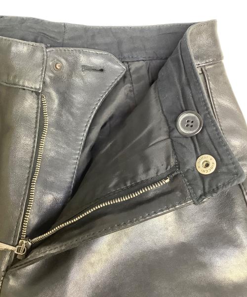 DIRK BIKKEMBERGS（ダークビッケンバーグ）DIRK BIKKEMBERGS (ダークビッケンバーグ) レザーパンツ ブラック サイズ:46の古着・服飾アイテム