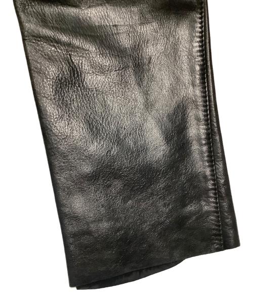 DIRK BIKKEMBERGS（ダークビッケンバーグ）DIRK BIKKEMBERGS (ダークビッケンバーグ) レザーパンツ ブラック サイズ:46の古着・服飾アイテム