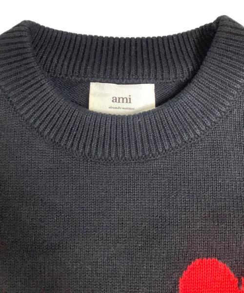 AMI Alexandre Mattiussi（アミアレクサンドルマテュッシ）AMI Alexandre Mattiussi (アミアレクサンドルマテュッシ) 厚手ニット ブラック サイズ:Mの古着・服飾アイテム