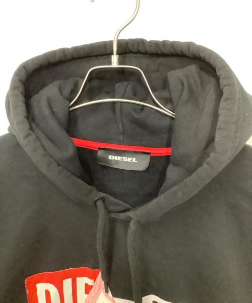 DIESEL（ディーゼル）DIESEL (ディーゼル) プルオーバーパーカー ブラック サイズ:Mの古着・服飾アイテム