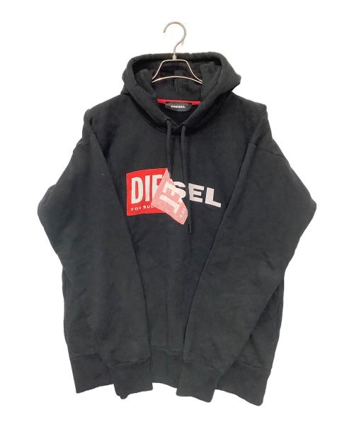 DIESEL（ディーゼル）DIESEL (ディーゼル) プルオーバーパーカー ブラック サイズ:Mの古着・服飾アイテム