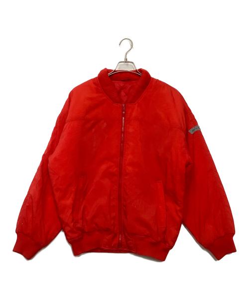 adidas（アディダス）adidas (アディダス) 中綿ジャケット レッド サイズ:US38の古着・服飾アイテム
