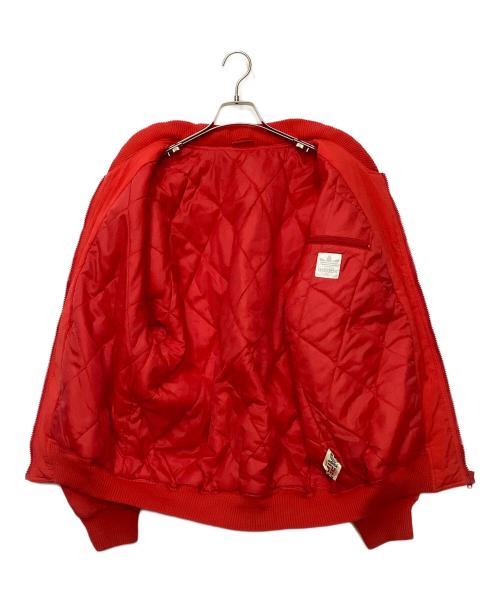 adidas（アディダス）adidas (アディダス) 中綿ジャケット レッド サイズ:US38の古着・服飾アイテム