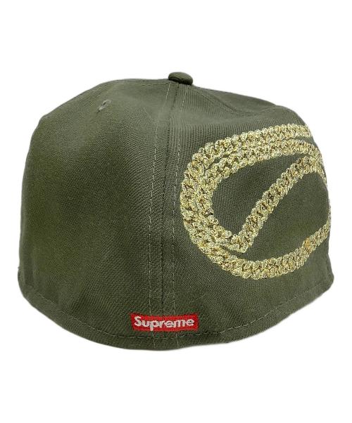 New Era（ニューエラ）New Era (ニューエラ) Supreme (シュプリーム) キャップ グリーン サイズ:7 5/8の古着・服飾アイテム