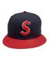 Supreme (シュプリーム) New Era (ニューエラ) キャップ ネイビー サイズ:7 5/8：11000円