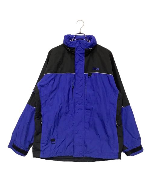FILA（フィラ）FILA (フィラ) ナイロンジャケット ネイビー×ブラック サイズ:Lの古着・服飾アイテム