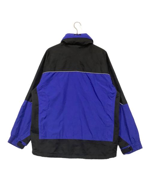 FILA（フィラ）FILA (フィラ) ナイロンジャケット ネイビー×ブラック サイズ:Lの古着・服飾アイテム