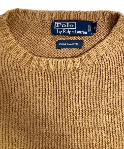 POLO RALPH LAUREN（ポロ・ラルフローレン）POLO RALPH LAUREN (ポロ・ラルフローレン) 厚手ニット ブラウン サイズ:XLの古着・服飾アイテム