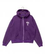 stussyステューシー）の古着「ジップパーカー」｜パープル