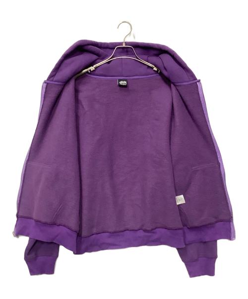 stussy（ステューシー）stussy (ステューシー) ジップパーカー パープル サイズ:Mの古着・服飾アイテム