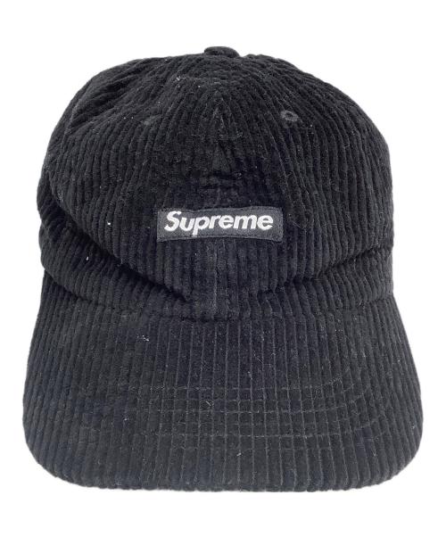 SUPREME（シュプリーム）Supreme (シュプリーム) ボックスロゴコーデュロイキャップ ブラックの古着・服飾アイテム