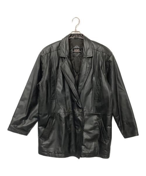 JACKERS（ジャッカーズ）JACKERS (ジャッカーズ) レザージャケット ブラック サイズ:Mの古着・服飾アイテム
