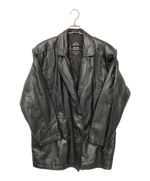 JACKERS（ジャッカーズ）JACKERS (ジャッカーズ) レザージャケット ブラック サイズ:Mの古着・服飾アイテム