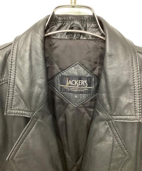 JACKERS（ジャッカーズ）JACKERS (ジャッカーズ) レザージャケット ブラック サイズ:Mの古着・服飾アイテム